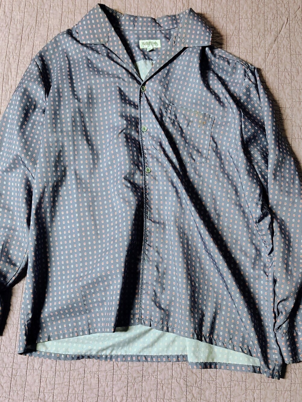 Vintage Walter Pye's Geo Print Pajama Top